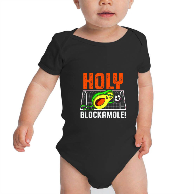 Holy Blockamole Soccer Blocker Funny Avocado Goalie Baby Bodysuit by musuhdalan | Artistshot