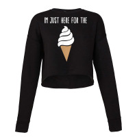 I'm Just Here For The Ice Cream Meme Cute Vanilla Soft Serve T Shirt Cropped Sweater | Artistshot