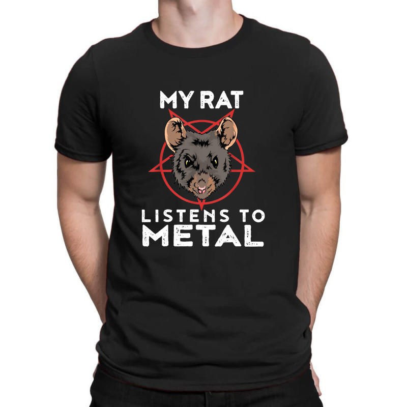 Metal Rat Funny Goth And Heavy Metal Animal T-Shirt by deluxebed | Artistshot