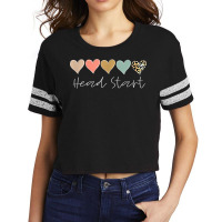 Leopard Hearts Teacher Student, Head Start T Shirt Scorecard Crop Tee | Artistshot