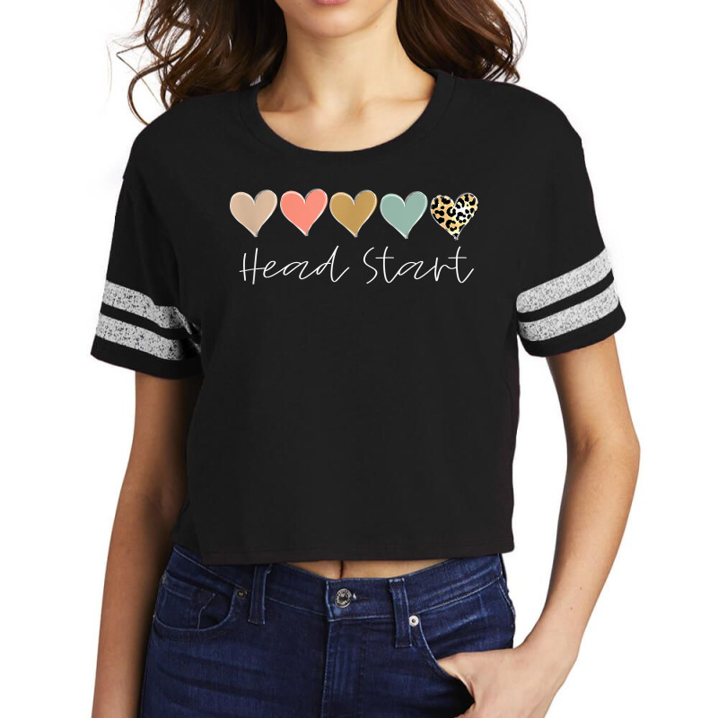 Leopard Hearts Teacher Student, Head Start T Shirt Scorecard Crop Tee by norhannuchols | Artistshot