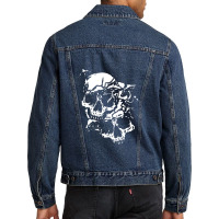 Skull Morel Mushrooms Mycologist Goth Mushroom Men Denim Jacket | Artistshot