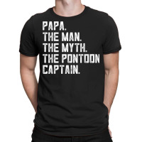 Mens Men Sailing Boat Papa Shirt Pontoon Captain Apparel, Boating T Sh T-shirt | Artistshot