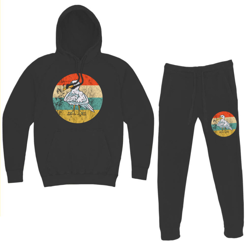 Seagull Vintage Retro Seabird Harbour Albatros Seagull Lover Hoodie & Jogger set by kurniawanm | Artistshot