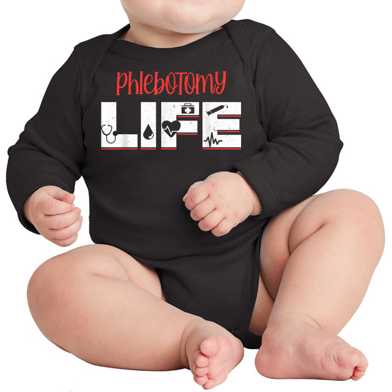 Phlebotomy Phlebotomist Injection Life Blood Donor Gift T Shirt Long Sleeve Baby Bodysuit | Artistshot