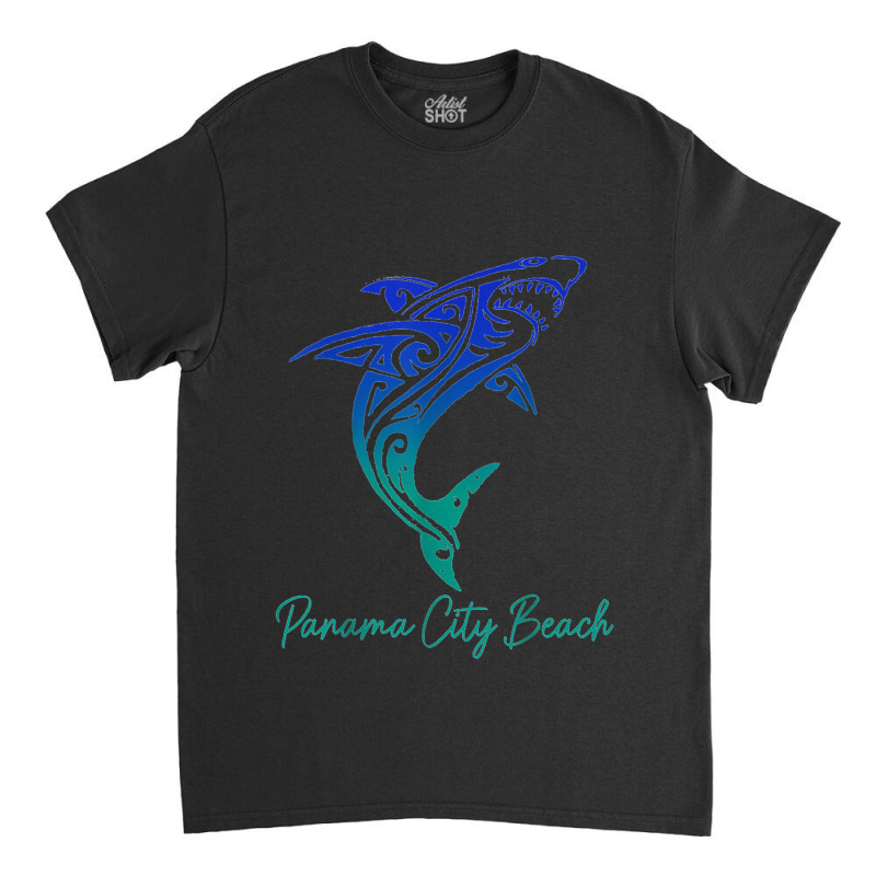 Panama City Beach Fl Shark Scuba Diving Surfer Florida Surf Classic T-shirt by kurniawanm | Artistshot