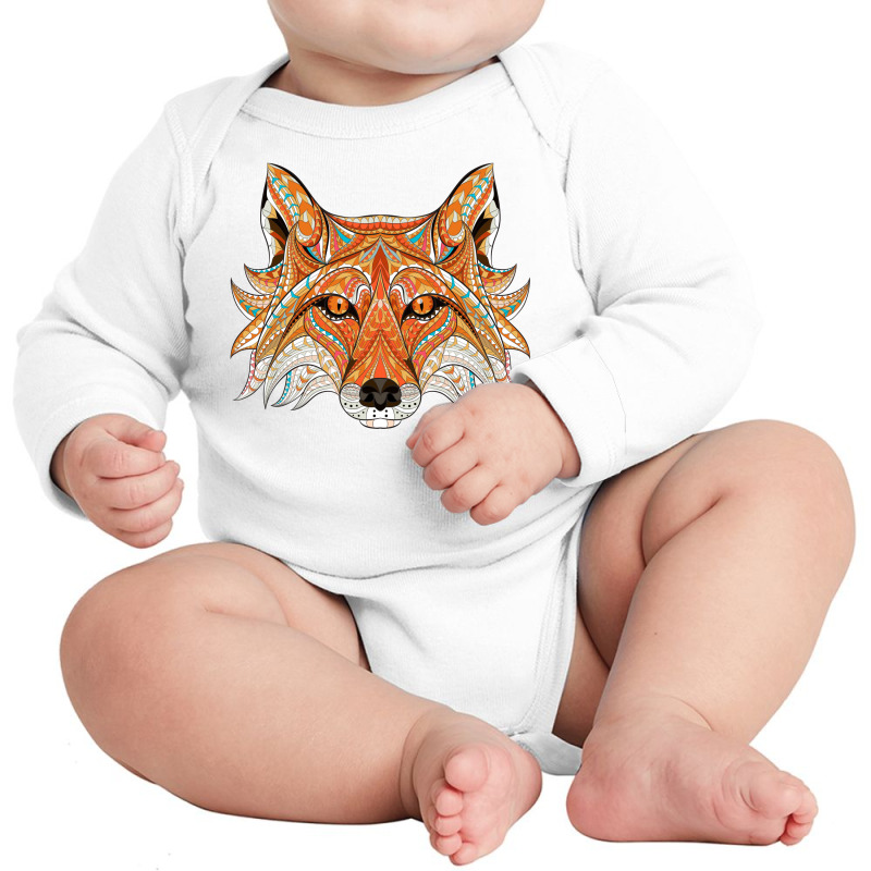 Fox Long Sleeve Baby Bodysuit by SamKal | Artistshot