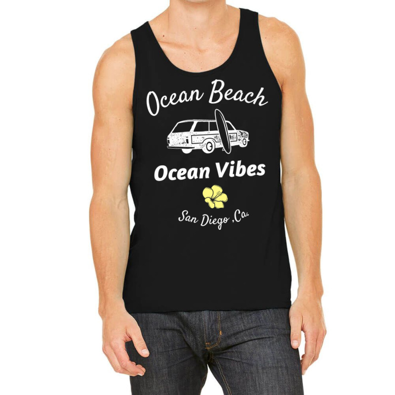 Ocean Vibes Ocean Beach San Diego Woody Station Wagon Premium T Shirt Tank Top by johnjosephmenk | Artistshot