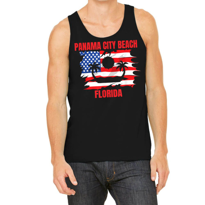 Panama City Beach American Flag T Shirt Tank Top by heartlytreleven | Artistshot