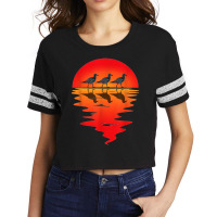 Flocks Of Seagull Vintage Sunset Seabird Harbour Albatros Scorecard Crop Tee | Artistshot