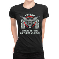 Motorcycle Trike Biker Motortrike Triker Motor Bike Gift T Shirt Ladies Fitted T-shirt | Artistshot