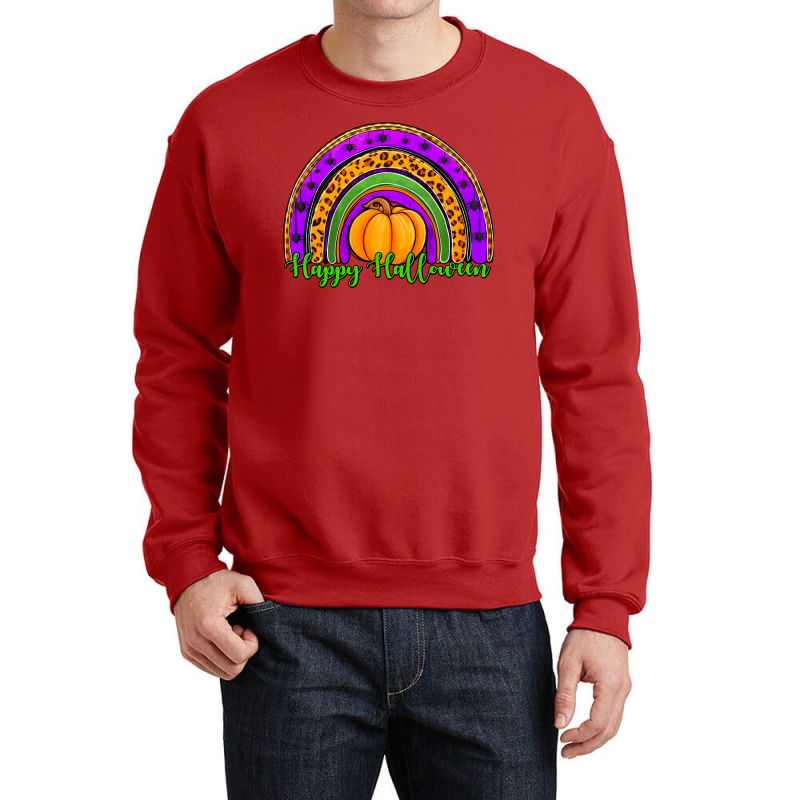 Happy Halloween Rainbow Crewneck Sweatshirt by Jasminsmagicworld | Artistshot