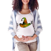 Leopard Witch Hat Maternity Scoop Neck T-shirt | Artistshot