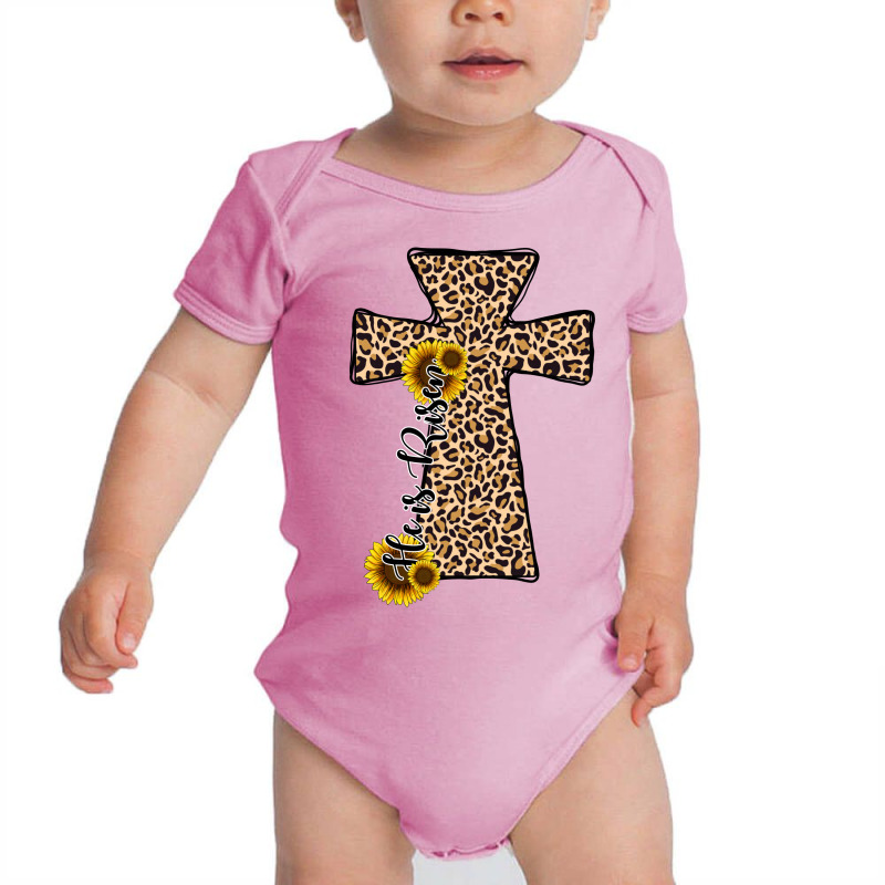 He Is Risen Leopard Cross Baby Bodysuit | Artistshot