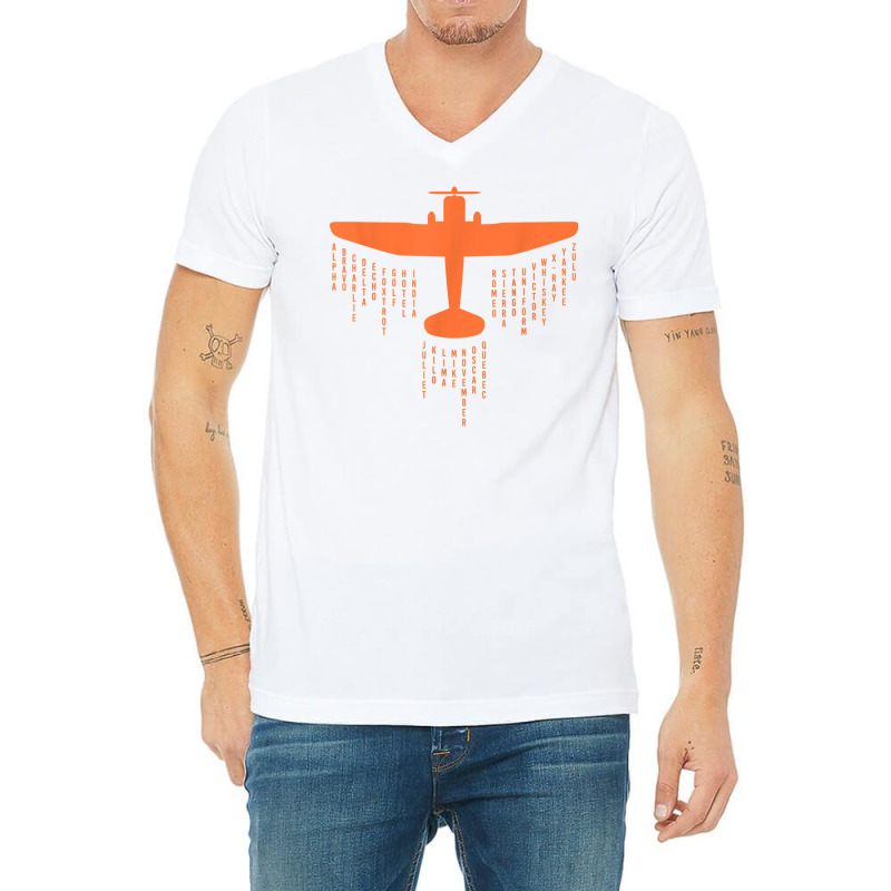 Phonetic Alphabet T Shirt  Pilot Airplane Shirt V-neck Tee | Artistshot