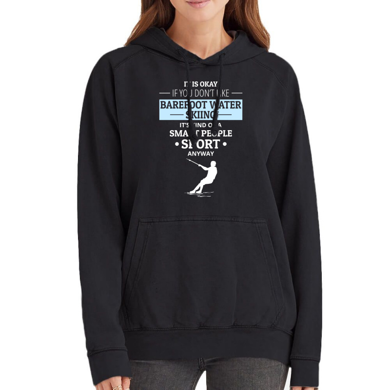 Barefoot Skiing Water Sport Motorboat Vintage Hoodie by Tasteful Tees | Artistshot