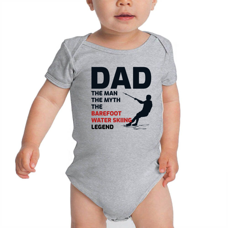 Barefoot Skiing Water Sport Motorboat Baby Bodysuit by Tasteful Tees | Artistshot