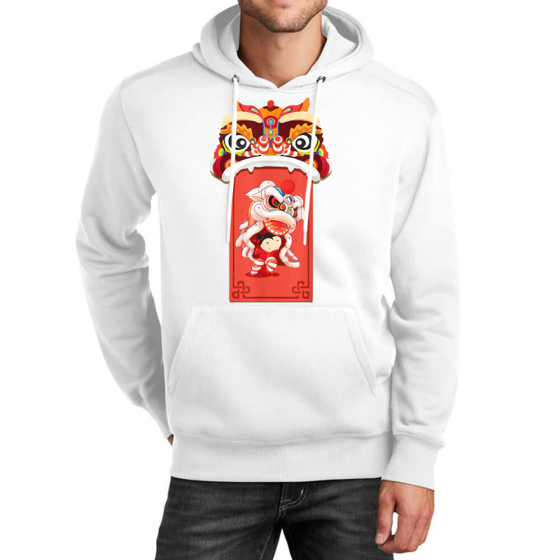 Chinese New Years For Men Dancing Tiger Dragon T Shirt Unisex Hoodie by erinlorrai | Artistshot