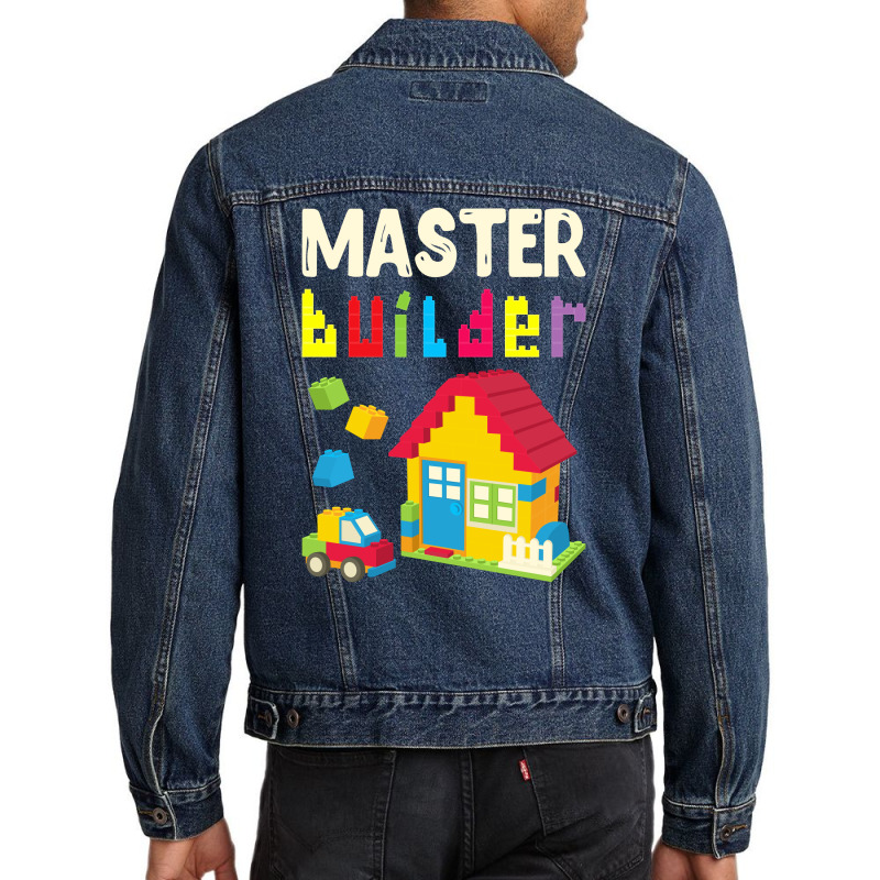 Cool Master Builder Funny Building Blocks Gift Men Women Men Denim Jacket | Artistshot