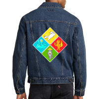 The Four Elements Of The Cat Men Denim Jacket | Artistshot