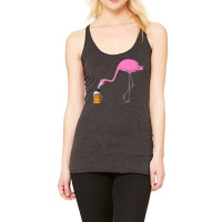 Beer Drinking Drunk Pink Flamingo Funny Bird Tank Top Racerback Tank | Artistshot