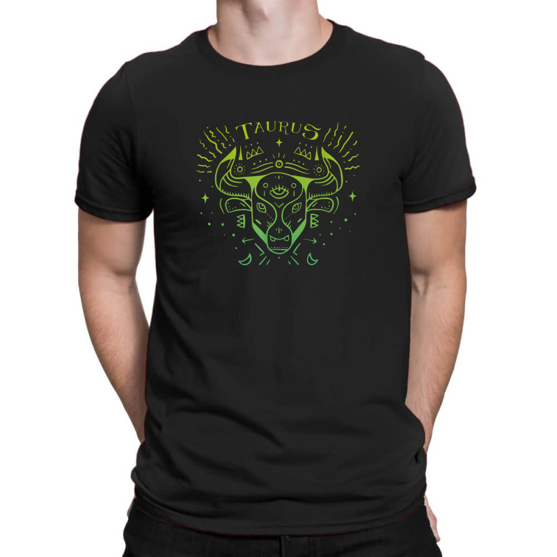 Taurus Zodiac Sign & Astrology Art Hand Drawn Green Taurus T-Shirt by timindonesia | Artistshot