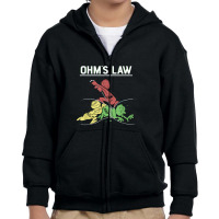 Ohms Law Funny .electrical Electronics Engineer Funny Youth Zipper Hoodie | Artistshot