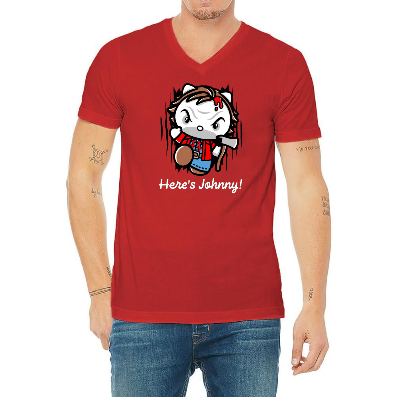 Hello Johnny V-Neck Tee by chrisnom | Artistshot