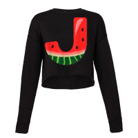 Letter J Capital Alphabet Initial Name Letter J Watermelon T Shirt Cropped Sweater | Artistshot