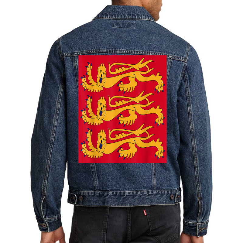 House Of Plantagenet T Shirt Angevin Empire Lancaster York Men Denim Jacket | Artistshot