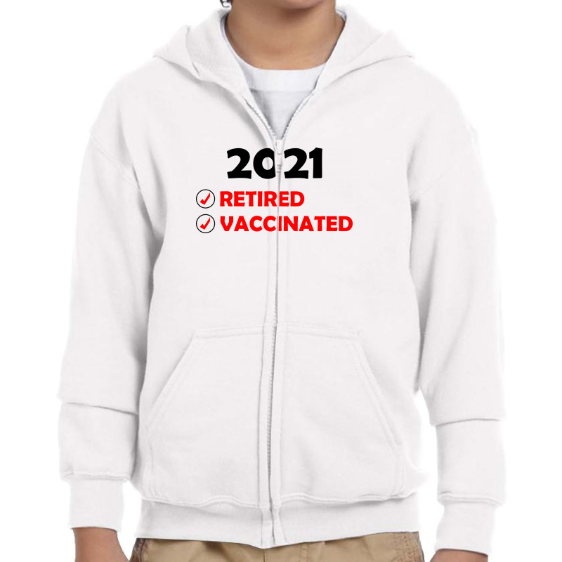 2021 Vaccinated (1) Youth Zipper Hoodie by banjarstore | Artistshot