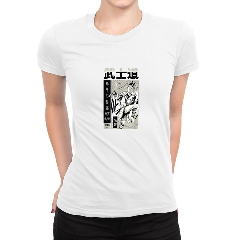 Japanese Samurai Warrior With Katana Sword Manga Samurai Ladies Fitted T-Shirt by jaminanbpkb | Artistshot