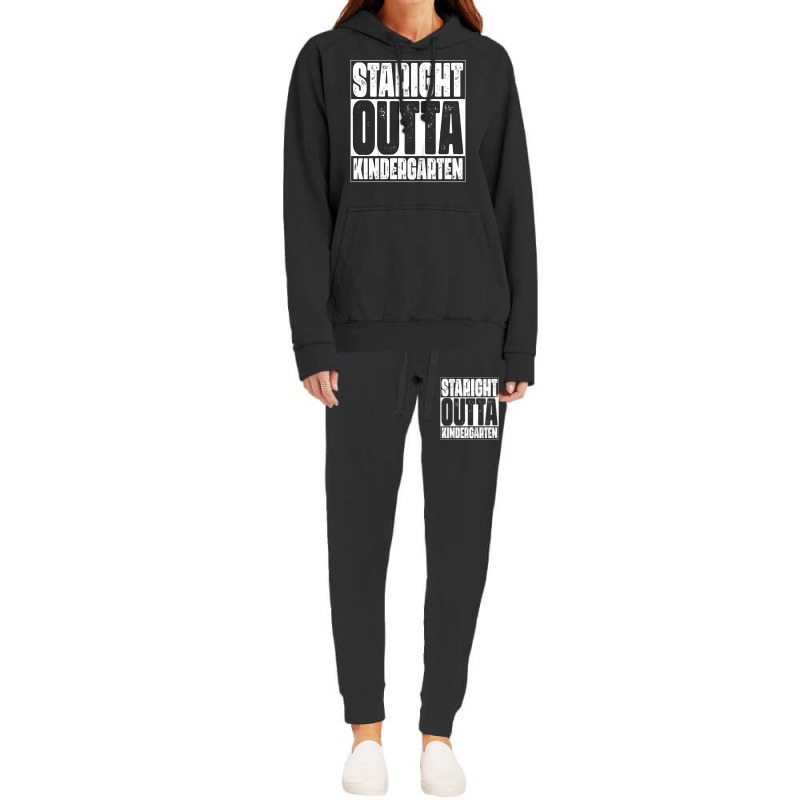 Kids Straight Outta Kindergarten Funny First Day Of School Hoodie & Jogger Set | Artistshot