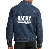 Mens New Dad 1st Time Dad Est 2023 Promoted To Daddy 2023 Father Men Denim Jacket | Artistshot