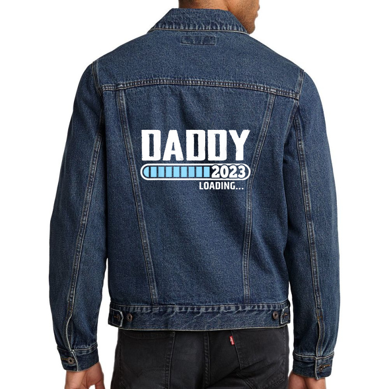 Mens New Dad 1st Time Dad Est 2023 Promoted To Daddy 2023 Father Men Denim Jacket | Artistshot