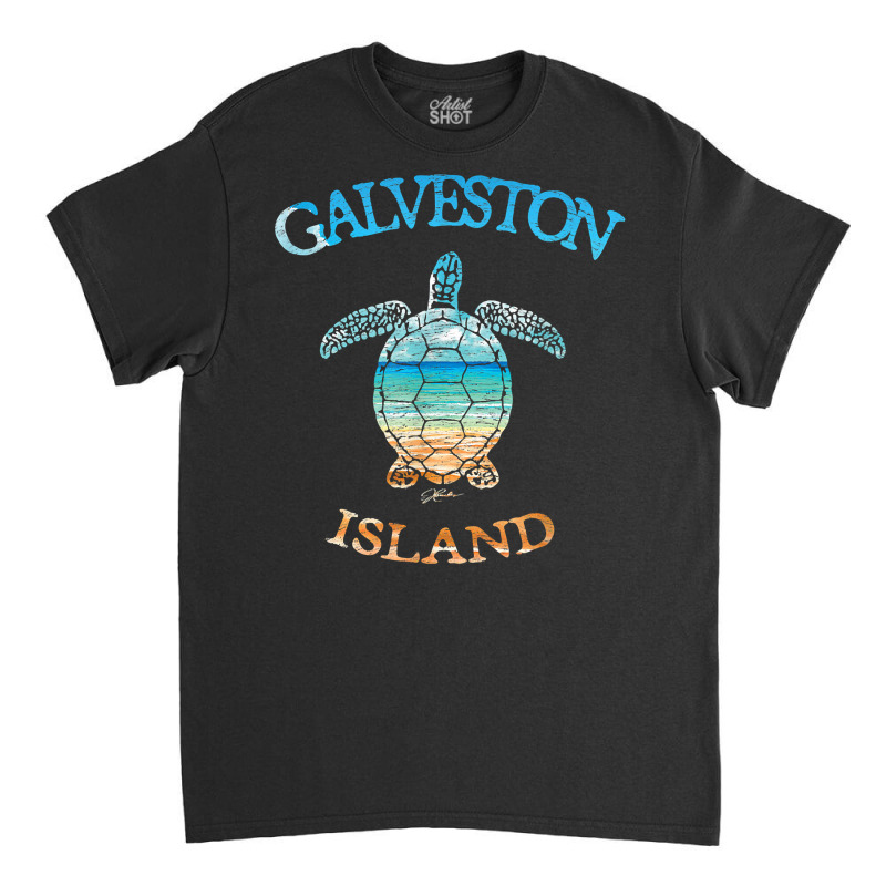 Jcombs Galveston Island, Tx, Sea Turtle And Beach T Shirt Classic T-shirt by abdurrehmancappucci | Artistshot