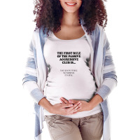 Womens The First Rule Of The Passive Aggressive Club It's Fine Maternity Scoop Neck T-shirt | Artistshot