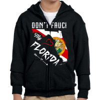 Don't Fauci My Florida Flag Vintage Florida Map T Shirt Youth Zipper Hoodie | Artistshot