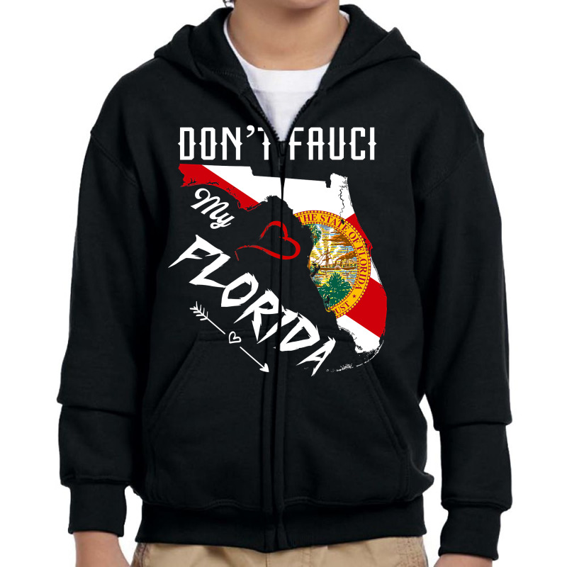 Don't Fauci My Florida Flag Vintage Florida Map T Shirt Youth Zipper Hoodie | Artistshot