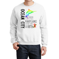 Ocean City Maryland White Marlin Capital Eastern Shore T Shirt Crewneck Sweatshirt | Artistshot