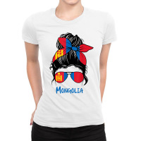 Mongolian Girl Mongolia Girl Mongol Woman Flag T Shirt Ladies Fitted T-shirt | Artistshot