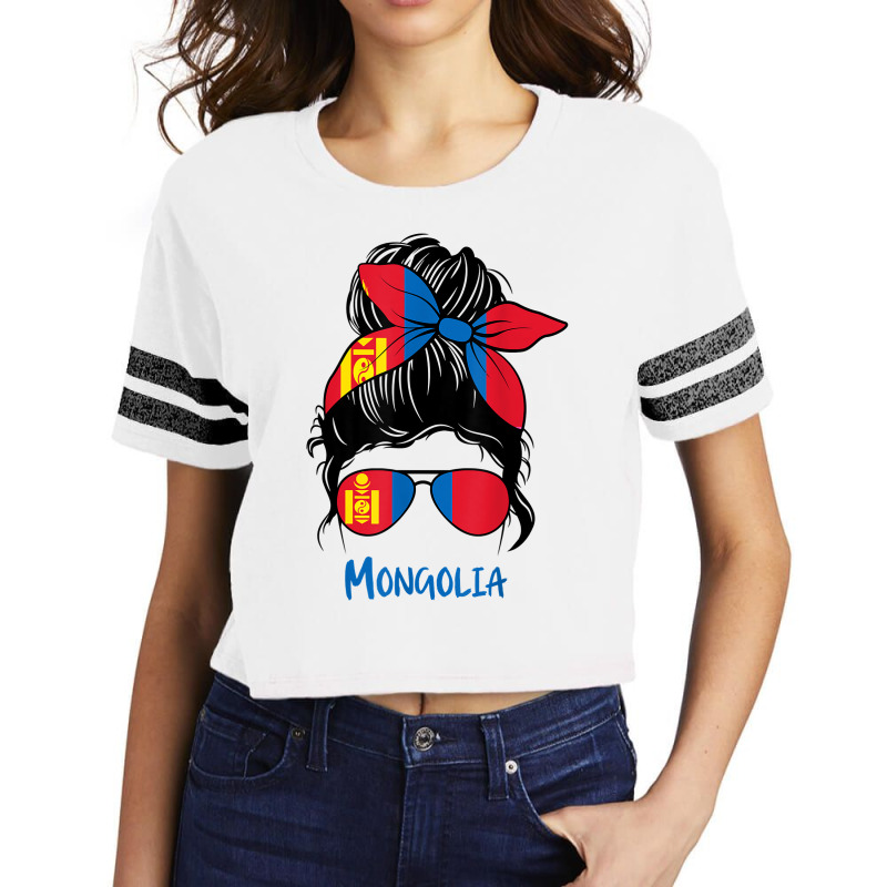 Mongolian Girl Mongolia Girl Mongol Woman Flag T Shirt Scorecard Crop Tee by franceskagilland | Artistshot