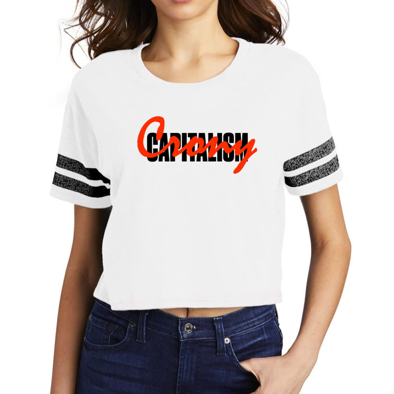 Capitalism Crony Scorecard Crop Tee by NurB | Artistshot