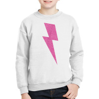 Lightning Bolt Thunder T Shirt   Pink Design Youth Sweatshirt | Artistshot