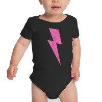 Lightning Bolt Thunder T Shirt   Pink Design Baby Bodysuit | Artistshot