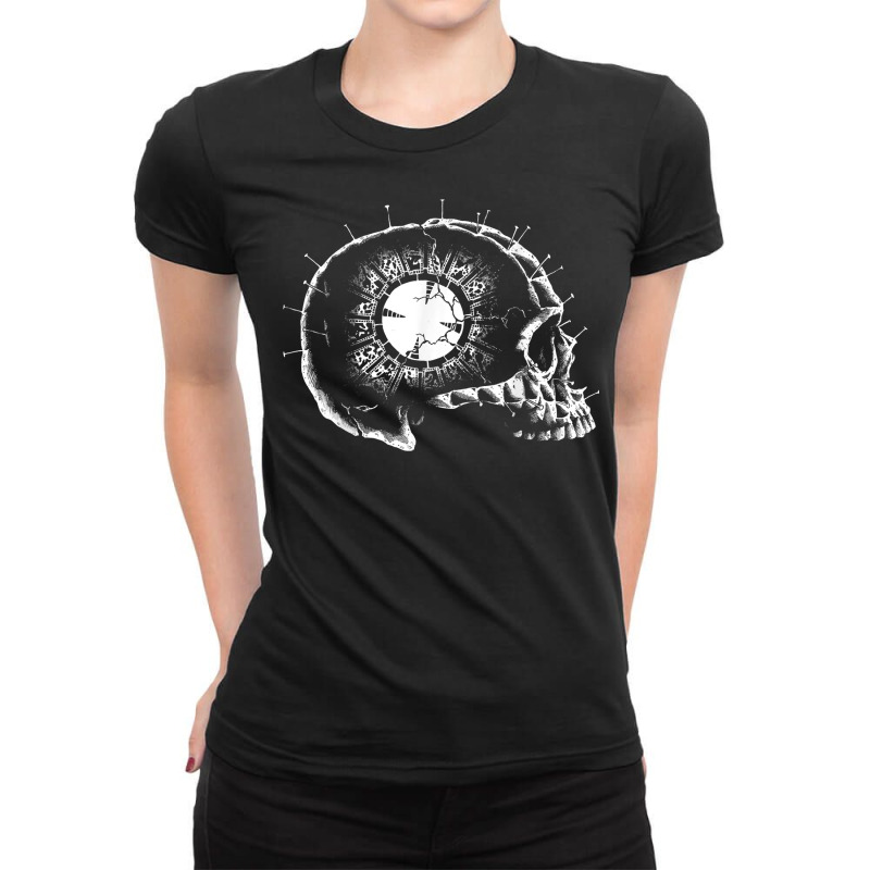 Lament Configuration Skull Pinhead Hellraiser T Shirt Ladies Fitted T-Shirt by johnjosephmenk | Artistshot