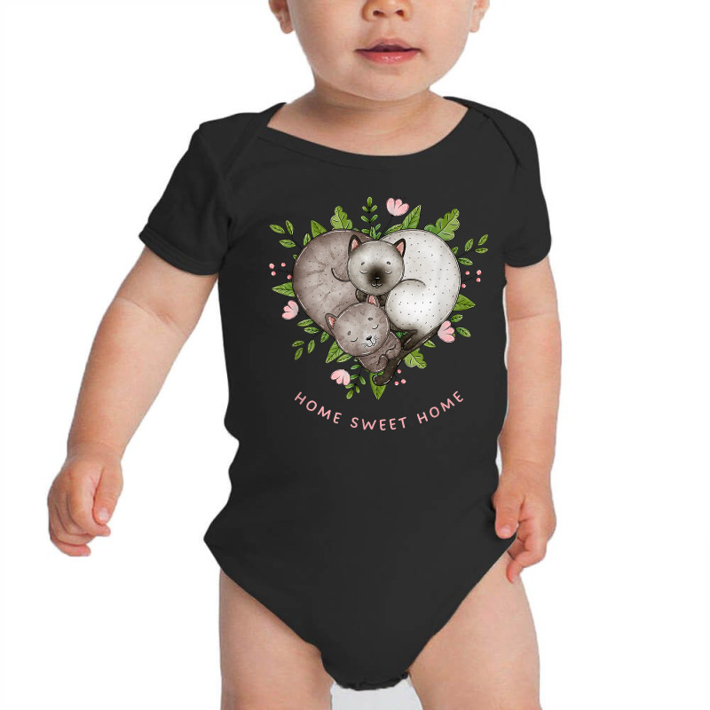 Home For Cat Is Colorful Happy Kitten Feline Lovers T Shirt Baby Bodysuit | Artistshot