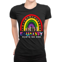 Lgbt Disabled Hand Up Rainbow Equality Hurts No One Tank Top Ladies Fitted T-shirt | Artistshot