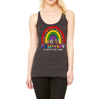 Lgbt Disabled Hand Up Rainbow Equality Hurts No One Tank Top Racerback Tank | Artistshot