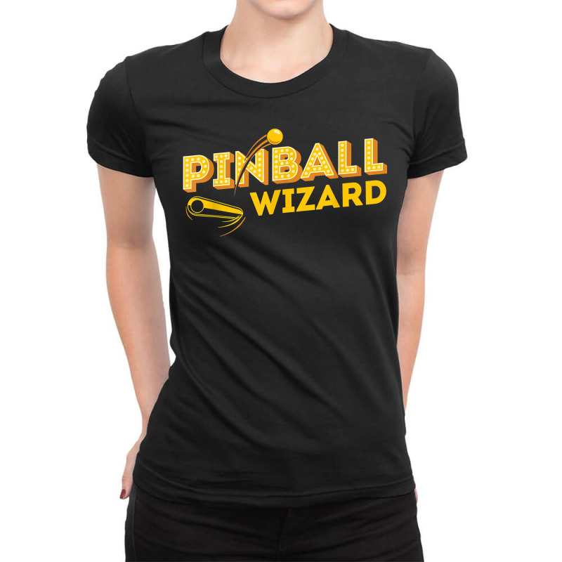 Pinball Wizard   Retro Vintage Multiball Pinball Arcade Game T Shirt Ladies Fitted T-Shirt by copedoire | Artistshot